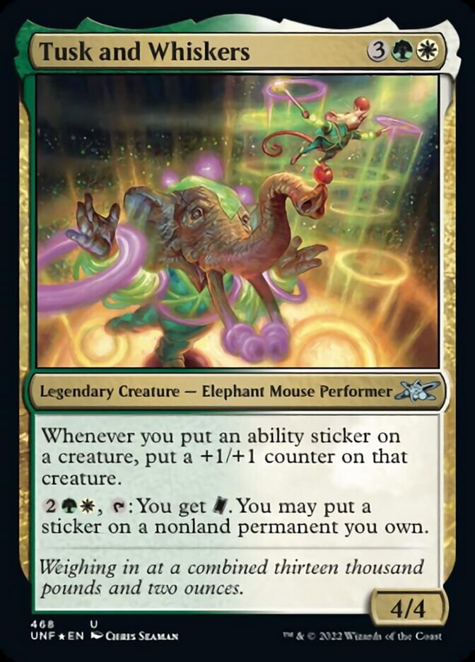 Tusk and Whiskers (Galaxy Foil) [Unfinity] | Gate City Games LLC