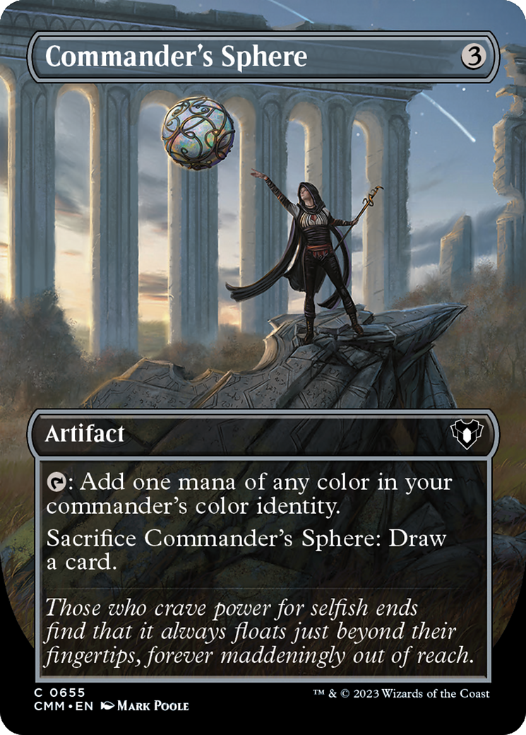 Commander's Sphere (Borderless Alternate Art) [Commander Masters] | Gate City Games LLC