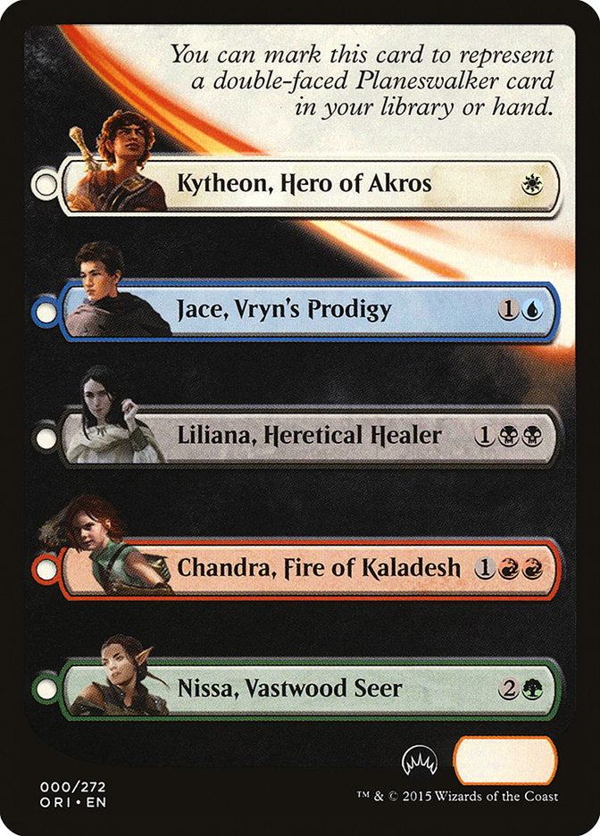 Magic Origins Checklist [Magic Origins Tokens] | Gate City Games LLC