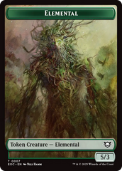 Elemental (0007) // Golem (0014) Double-Sided Token [Edge of Eternities Commander Tokens] | Gate City Games LLC