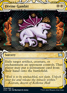 Divine Gambit (Foil Etched) [Strixhaven: School of Mages Mystical Archive] | Gate City Games LLC