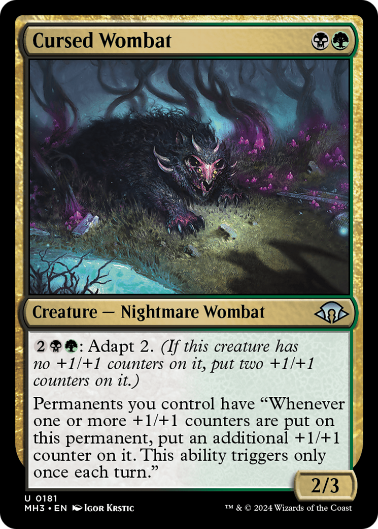 Cursed Wombat [Modern Horizons 3] | Gate City Games LLC