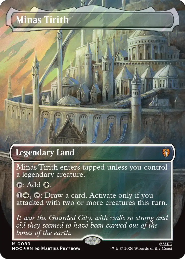 Minas Tirith (Borderless) (Surge Foil) [The Hobbit: Eternal-Legal] | Gate City Games LLC
