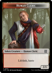 Treasure // Human Cleric Double-Sided Token [Outlaws of Thunder Junction Tokens] | Gate City Games LLC