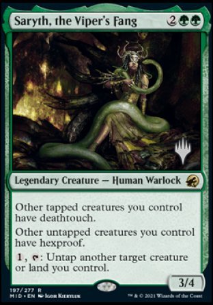 Saryth, the Viper's Fang (Promo Pack) [Innistrad: Midnight Hunt Promos] | Gate City Games LLC