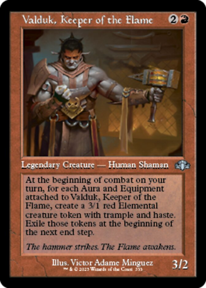 Valduk, Keeper of the Flame (Retro) [Dominaria Remastered] | Gate City Games LLC