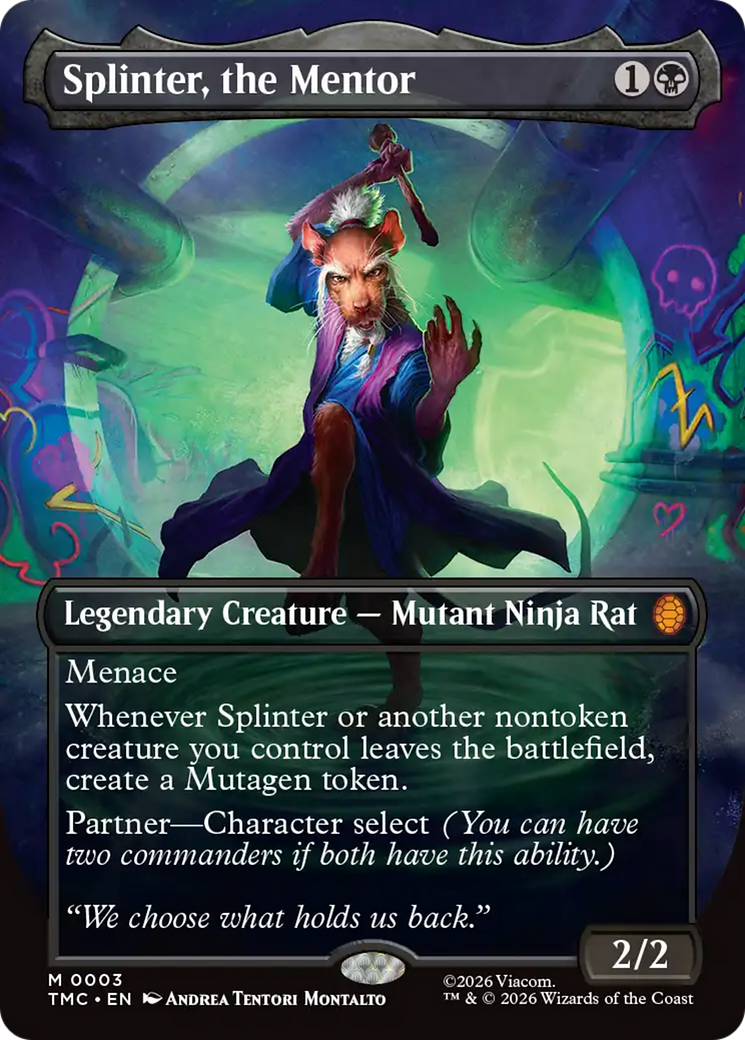 Splinter, the Mentor (Borderless) [Teenage Mutant Ninja Turtles Commander] | Gate City Games LLC