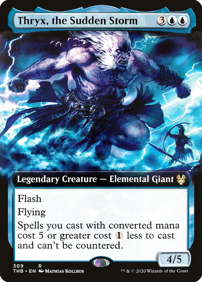 Thryx, the Sudden Storm (Extended Art) [Theros Beyond Death] | Gate City Games LLC