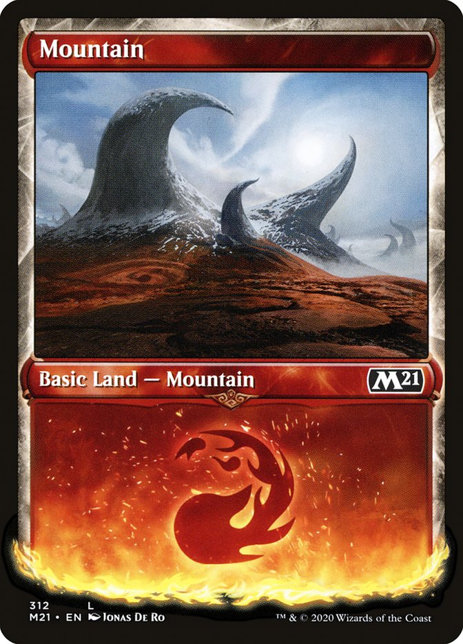 Mountain (312) (Showcase) [Core Set 2021] | Gate City Games LLC