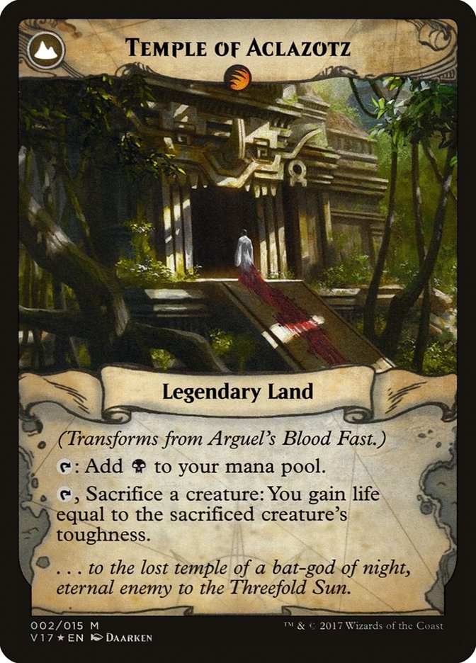 Arguel's Blood Fast // Temple of Aclazotz [From the Vault: Transform] | Gate City Games LLC