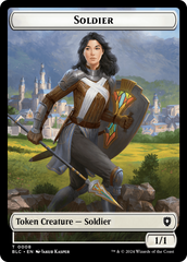 Human // Soldier Double-Sided Token [Bloomburrow Commander Tokens] | Gate City Games LLC