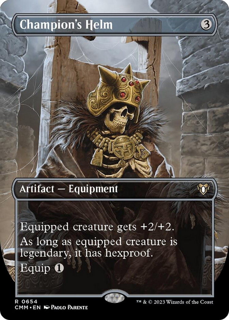 Champion's Helm (Borderless Alternate Art) [Commander Masters] | Gate City Games LLC