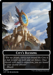 City's Blessing // Dinosaur Double-Sided Token [The Lost Caverns of Ixalan Commander Tokens] | Gate City Games LLC