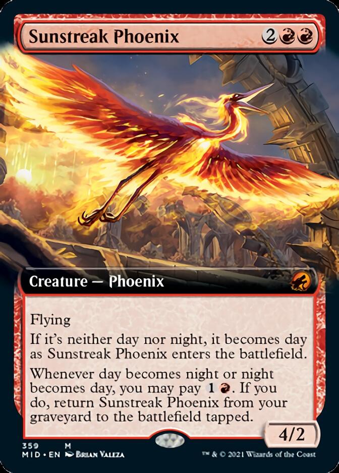 Sunstreak Phoenix (Extended Art) [Innistrad: Midnight Hunt] | Gate City Games LLC