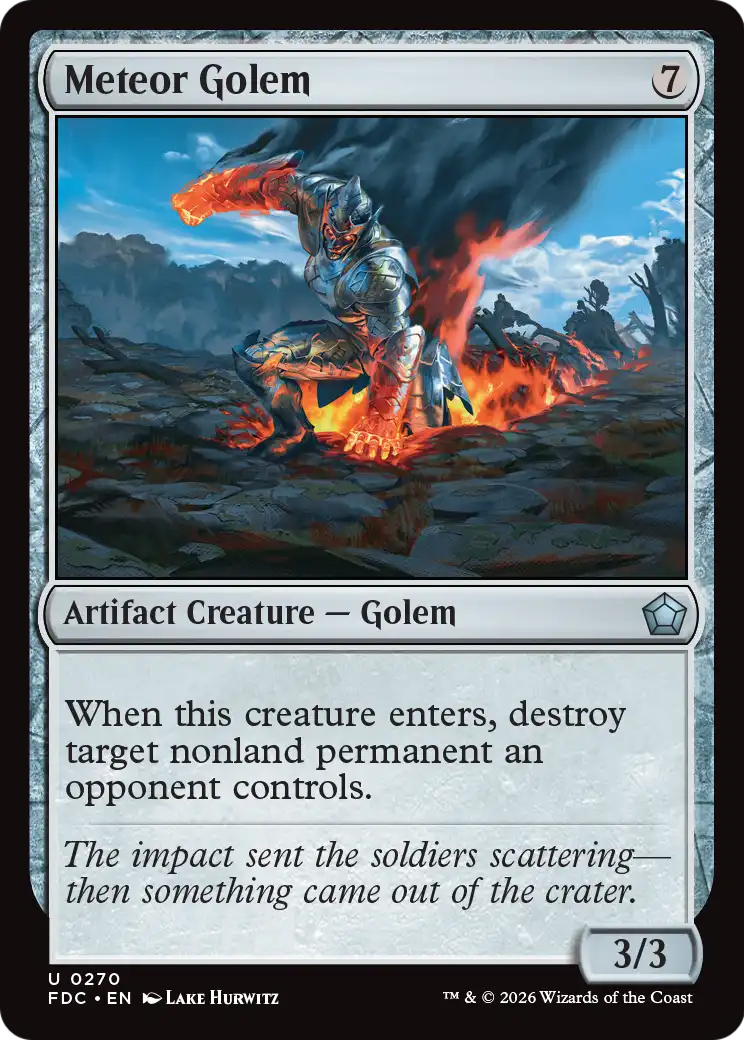 Meteor Golem [Foundations Commander] | Gate City Games LLC