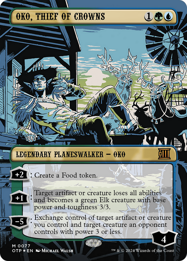 Oko, Thief of Crowns (Textured Foil) [Outlaws of Thunder Junction: Breaking News] | Gate City Games LLC