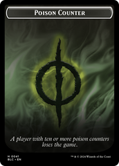 Rabbit // Poison Counter Double-Sided Token [Bloomburrow Commander Tokens] | Gate City Games LLC