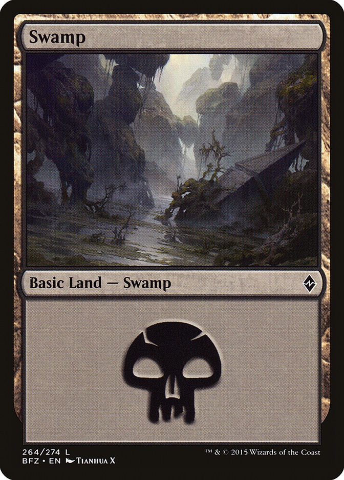 Swamp (264) [Battle for Zendikar] | Gate City Games LLC