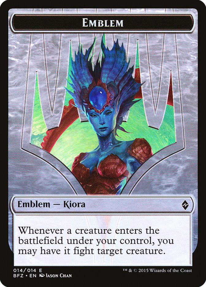 Kiora, Master of the Depths Emblem [Battle for Zendikar Tokens] | Gate City Games LLC