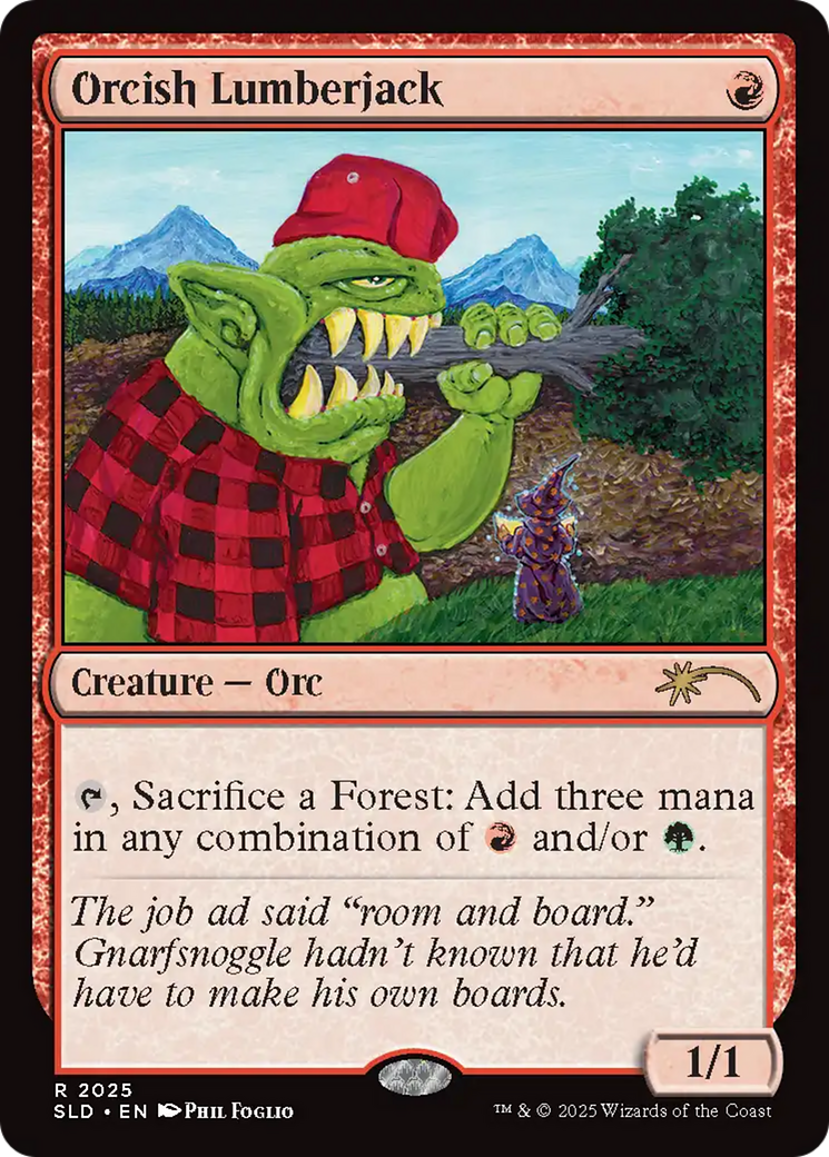 Orcish Lumberjack (2025) (Rainbow Foil) [Secret Lair Drop Series] | Gate City Games LLC