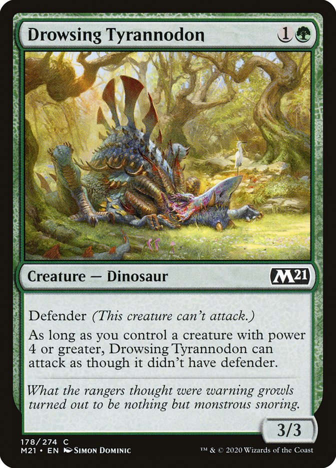 Drowsing Tyrannodon [Core Set 2021] | Gate City Games LLC