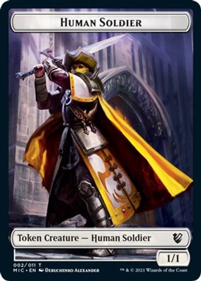 Eldrazi Spawn // Human Soldier Double-Sided Token [Innistrad: Midnight Hunt Commander Tokens] | Gate City Games LLC
