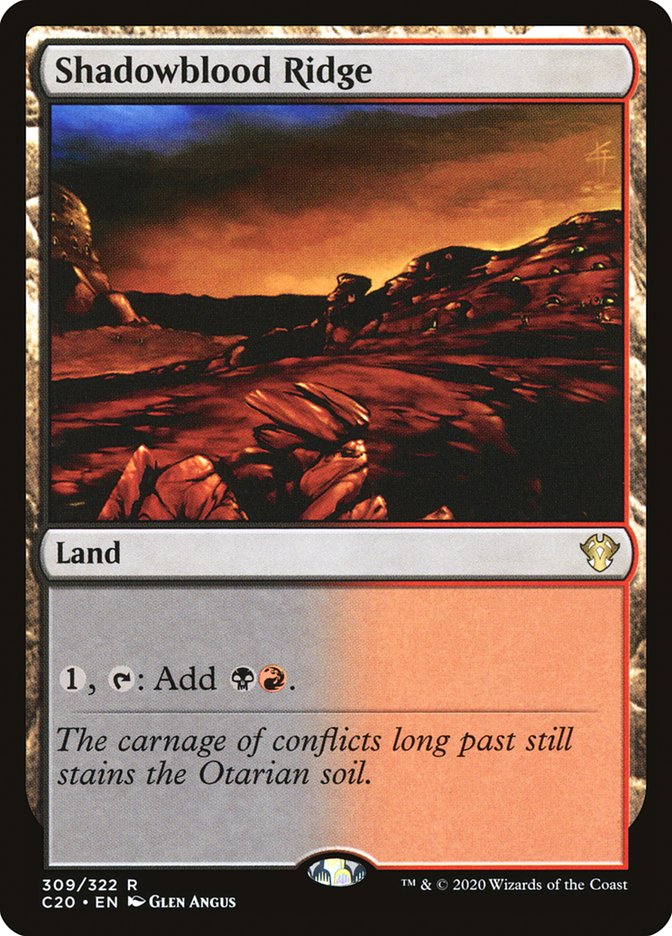 Shadowblood Ridge [Commander 2020] | Gate City Games LLC