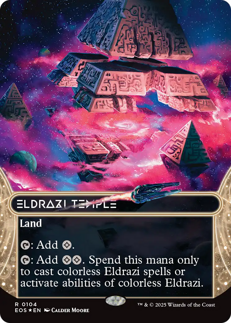 Eldrazi Temple (0104) (Borderless) (Galaxy Foil) [Edge of Eternities: Stellar Sights] | Gate City Games LLC