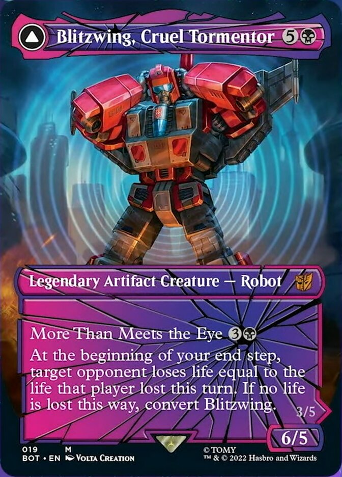 Blitzwing, Cruel Tormentor // Blitzwing, Adaptive Assailant (Shattered Glass) [Transformers] | Gate City Games LLC