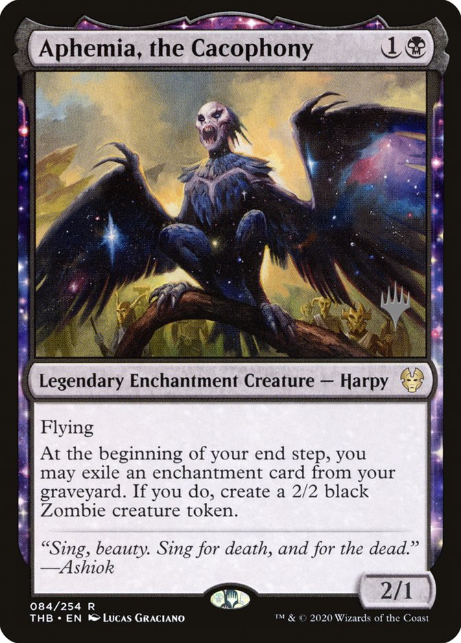 Aphemia, the Cacophony (Promo Pack) [Theros Beyond Death Promos] | Gate City Games LLC