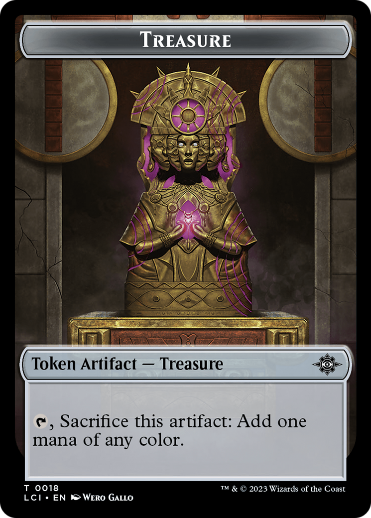 Treasure (0018) // Golem Double-Sided Token [The Lost Caverns of Ixalan Tokens] | Gate City Games LLC