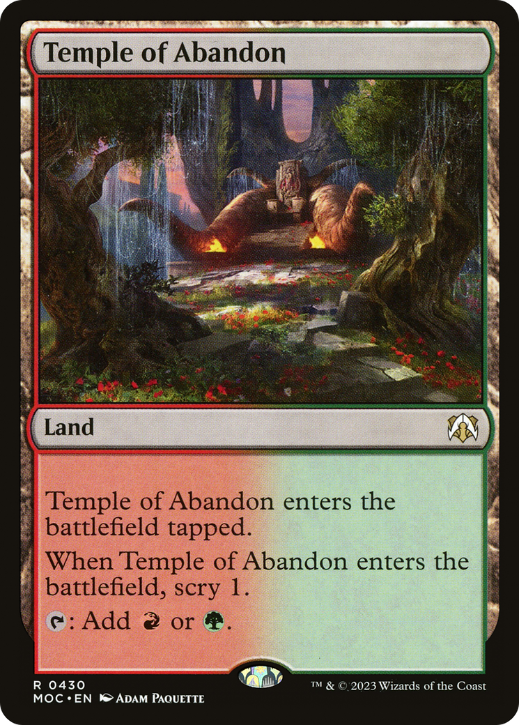 Temple of Abandon [March of the Machine Commander] | Gate City Games LLC