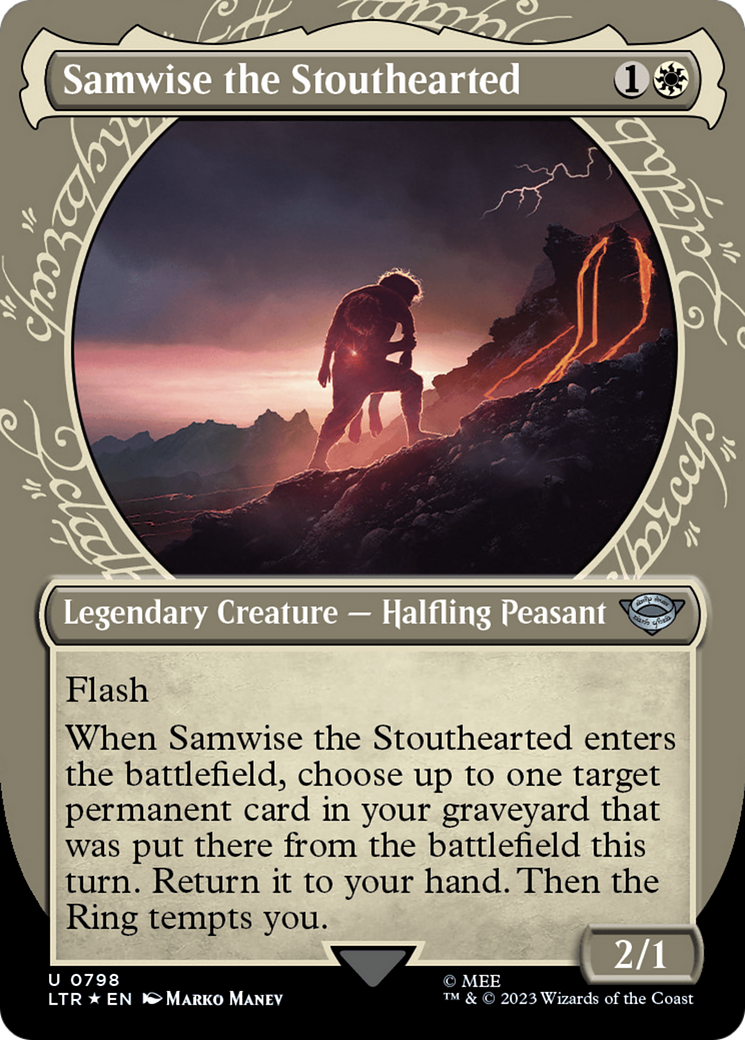Samwise the Stouthearted (Showcase) (Surge Foil) [The Lord of the Rings: Tales of Middle-Earth] | Gate City Games LLC