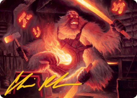 Kami of Industry Art Card (Gold-Stamped Signature) [Kamigawa: Neon Dynasty Art Series] | Gate City Games LLC