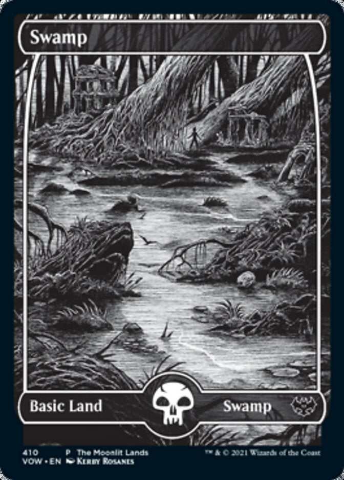 Swamp (The Moonlit Lands) (Foil Etched) [Innistrad: Crimson Vow Promos] | Gate City Games LLC