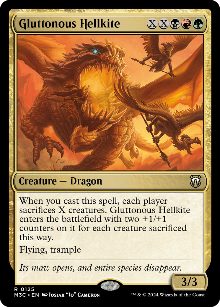 Gluttonous Hellkite [Modern Horizons 3 Commander] | Gate City Games LLC