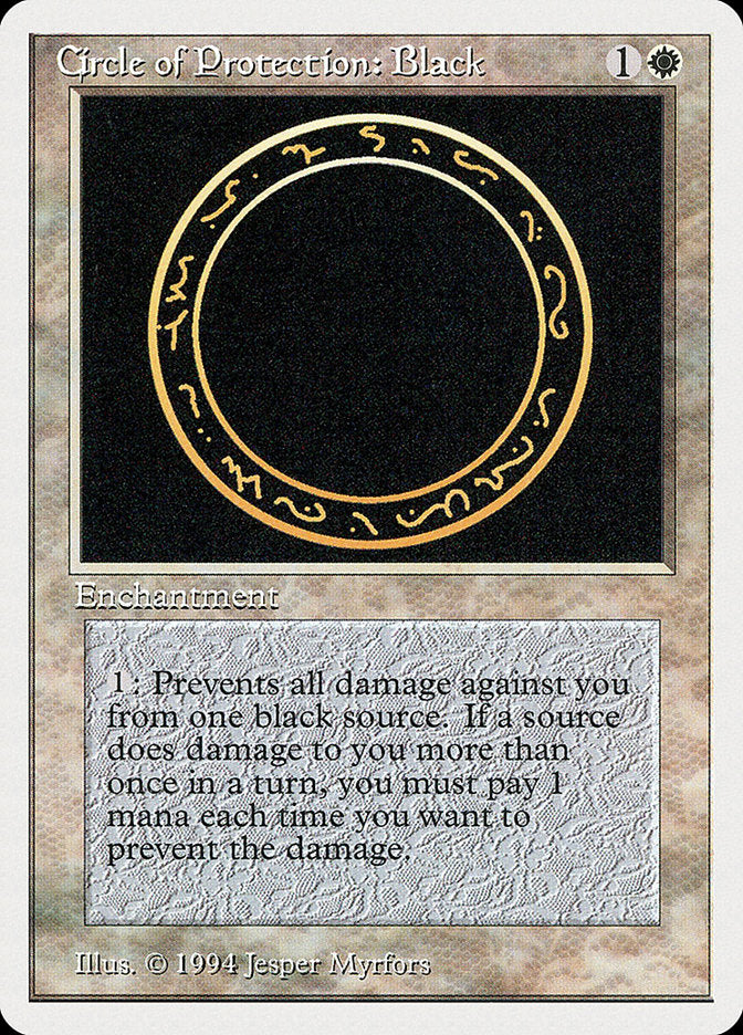 Circle of Protection: Black [Summer Magic / Edgar] | Gate City Games LLC
