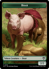 Boar // Drake Double-Sided Token [Outlaws of Thunder Junction Commander Tokens] | Gate City Games LLC
