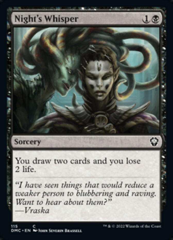 Night's Whisper [Dominaria United Commander] | Gate City Games LLC