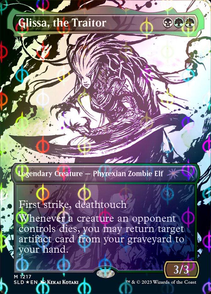 Glissa, the Traitor (Borderless Ichor Step-and-Compleat Foil) [Secret Lair Drop Series] | Gate City Games LLC