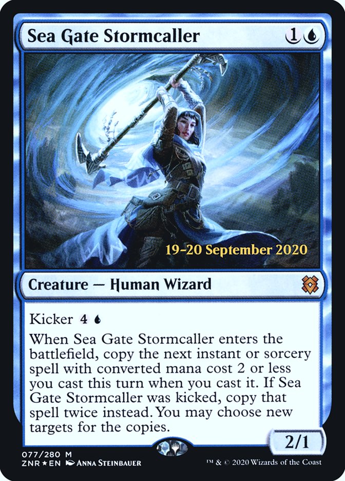 Sea Gate Stormcaller [Zendikar Rising Prerelease Promos] | Gate City Games LLC