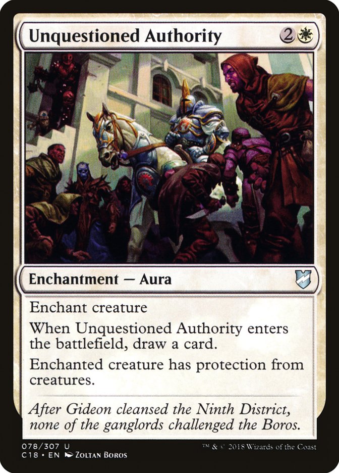 Unquestioned Authority [Commander 2018] | Gate City Games LLC