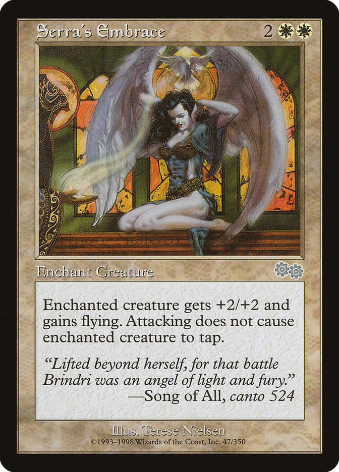 Serra's Embrace [Urza's Saga] | Gate City Games LLC