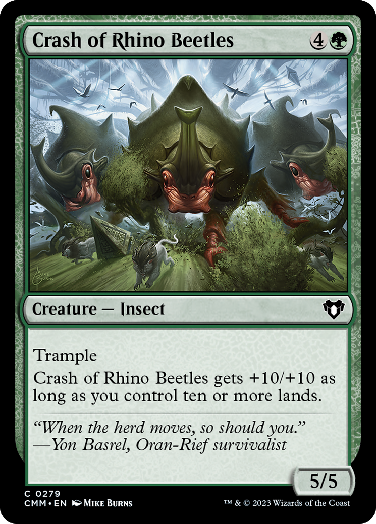 Crash of Rhino Beetles [Commander Masters] | Gate City Games LLC