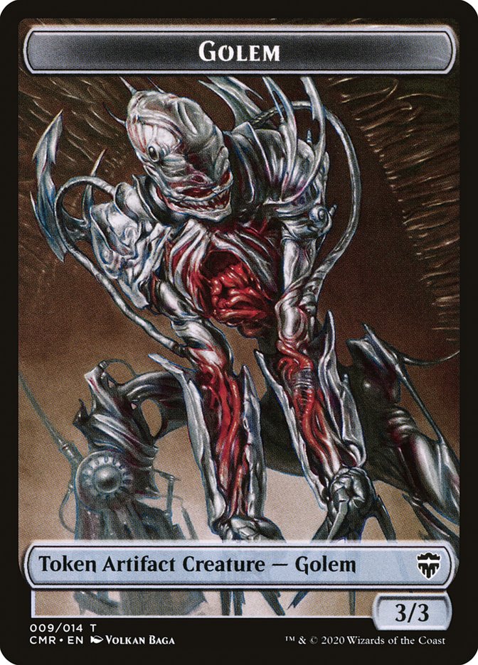 Golem // Zombie Double-Sided Token [Commander Legends Tokens] | Gate City Games LLC
