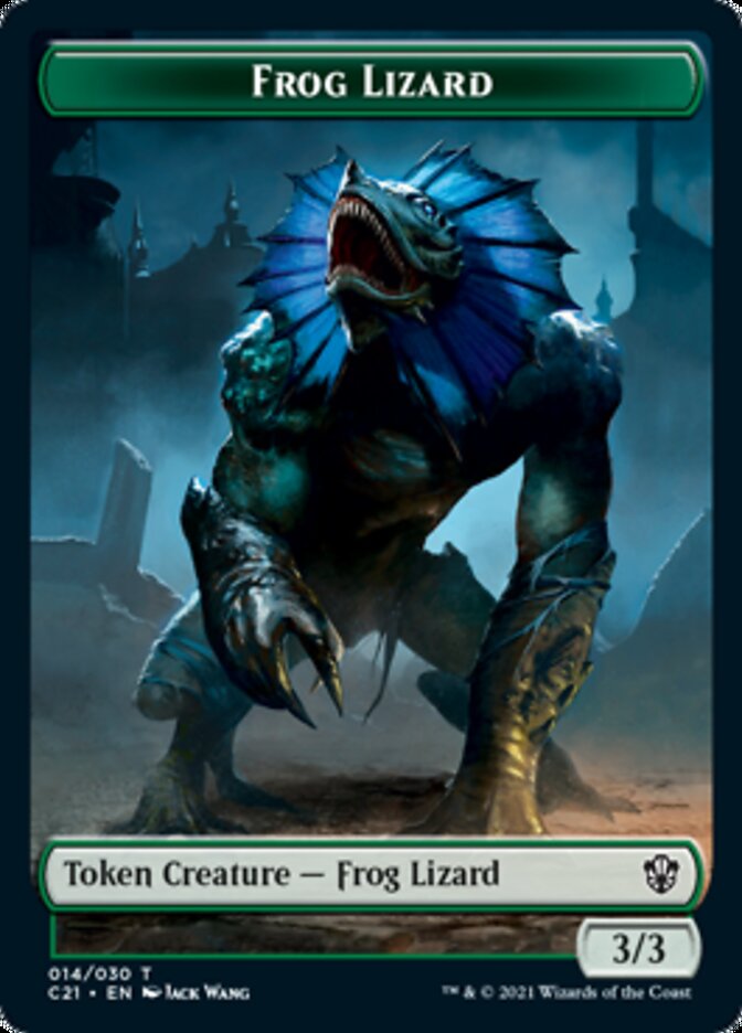 Frog Lizard // Elephant Double-Sided Token [Commander 2021 Tokens] | Gate City Games LLC