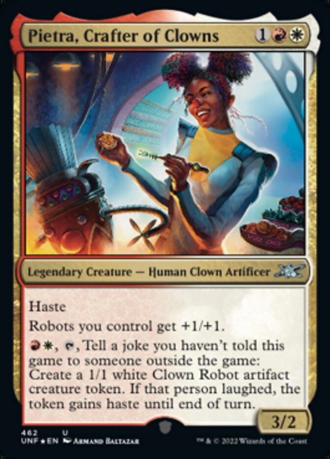 Pietra, Crafter of Clowns (Galaxy Foil) [Unfinity] | Gate City Games LLC