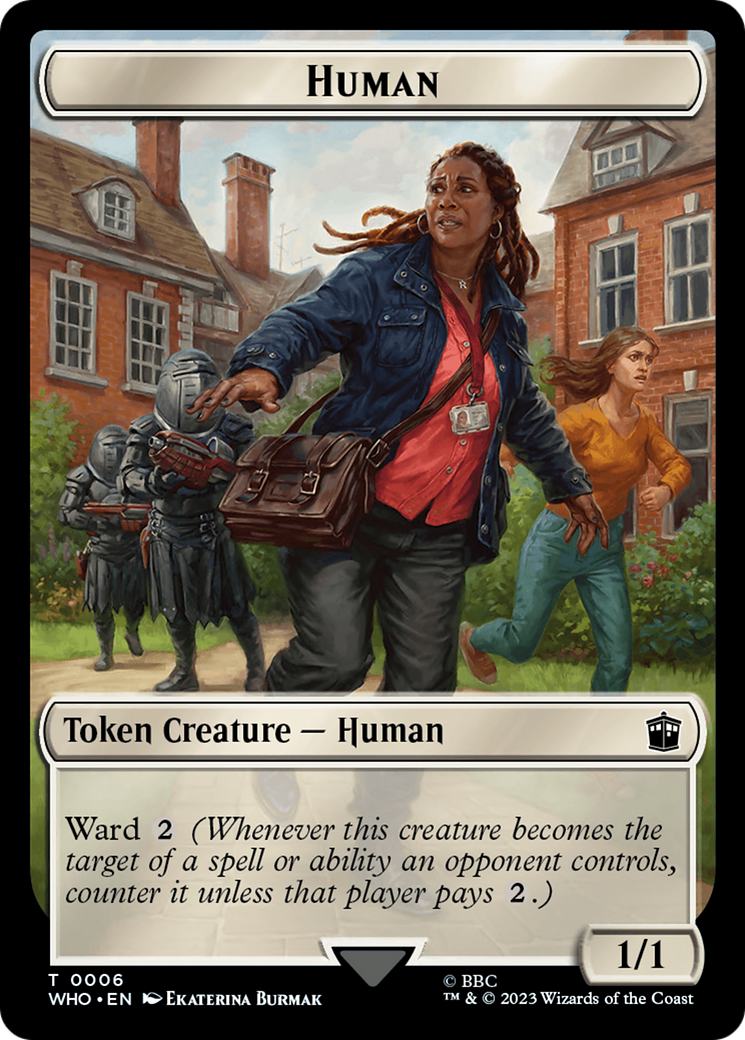 Human (0006) // Fish Double-Sided Token [Doctor Who Tokens] | Gate City Games LLC