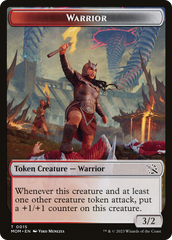 Warrior // Wrenn and Realmbreaker Emblem Double-Sided Token [March of the Machine Tokens] | Gate City Games LLC