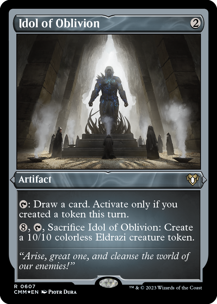 Idol of Oblivion (Foil Etched) [Commander Masters] | Gate City Games LLC